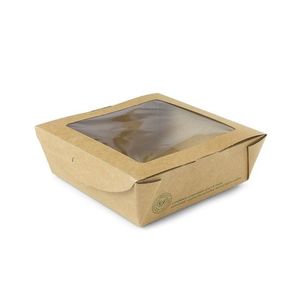 Food Packaging: Kraft PLA Window Pasta/Salad Box