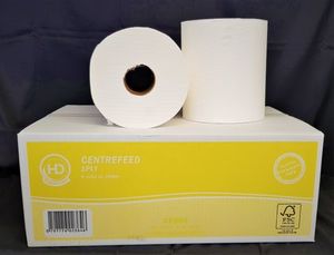 HD 1Ply White Centerfeed Hand Towel 300m x 6 rolls