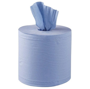 Paper Towels on a Roll: Sorb-X Blue Centrefeed 1Ply Paper Towel 300m x 6 rolls