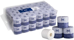 Products: Wrapped Toilet Tissue Bale - White, 2 Ply, 400 Sheets, Carton of 48 Rolls