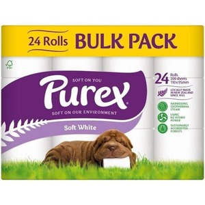Products: Purex Toilet Tissue Unscented 2 Ply, Bulk Pack of 24 - Hygiene Supplies Expert