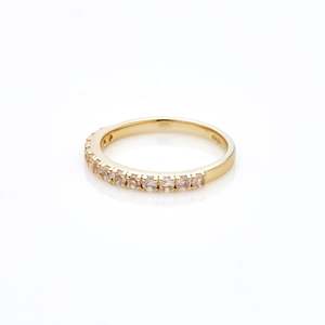 Rings: Eternity Ring | Rose Quartz/Gold