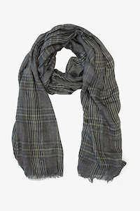 Scarfs Hats 1: Serene Check Scarf | Forest Noir