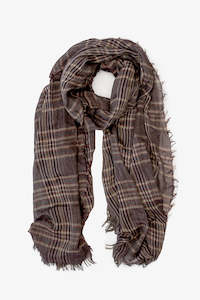 All: Serene Check Scarf | Autumn Merlot