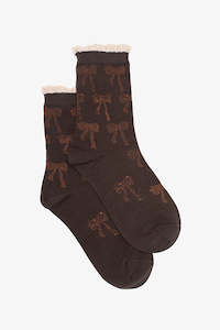 Bows Sock | Carob