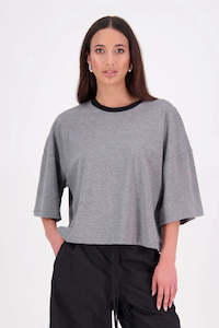 Tees: Gia Cotton Tee | Grey