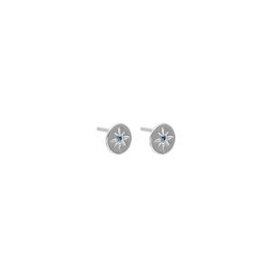Petite North Star Studs | Blue Sapphire/Silver
