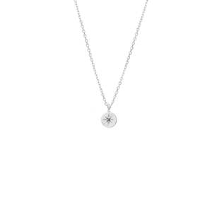 Silk Steel: Petite North Star Necklace | Blue Sapphire/Silver