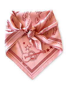 THE DH x KAYLEE BELL COWBOY UP PINK PETITE SILK SCARF