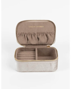 Rectangle Jewellery Box | Velvet Beige