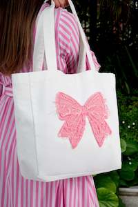 Coop: The Bold & Bowtiful Bag | White/Pink