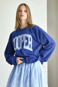 Cooper: Take Note Sweater | Cobalt