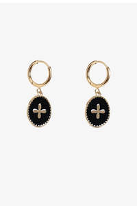 All: Black X Earring