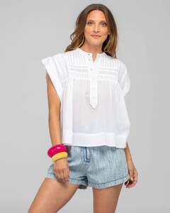 Tops Shirts: Danika Top | White