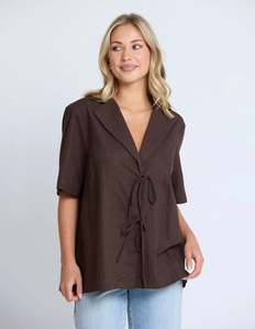 Tops Shirts: Solene Shirt | Chocolate