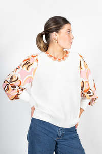 Tops Shirts: Hendrix Top | Cream & Floral