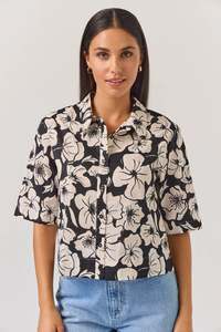 Imogen Shirt | Black Floral
