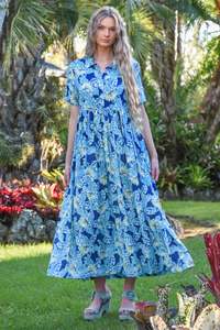 Pretty In Print Dress | Blue