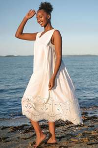 Dresses: Bottom Heavy Dress | White