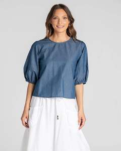 Ava Top | Chambray