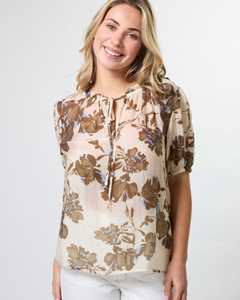 Tops Shirts: Arlo Blouse | Copper Cornflower