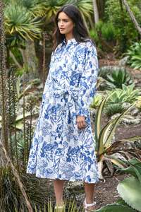 Yokelore Dress | White/Blue
