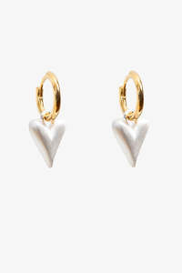 Jewellery: Two Tone Heart Hoops