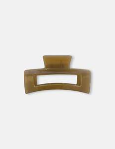 Rectangle Claw Clip | Transparent Caramel