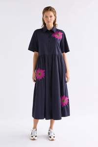 Eiren Shirt Dress | New Navy/Fushsia