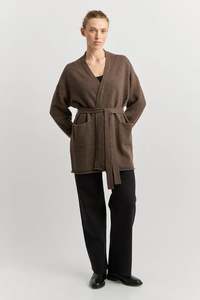 Knitwear: Relaxed Knit Cardigan | Mocha