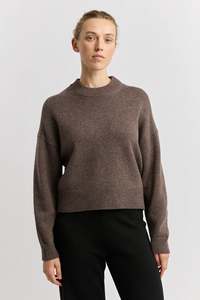 Drop Shoulder Crew | Mocha