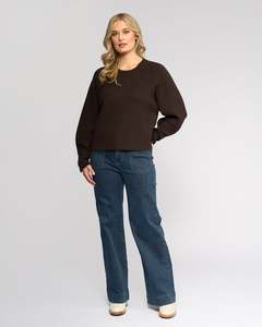 Knitwear: Juno Sweater | Chocolate