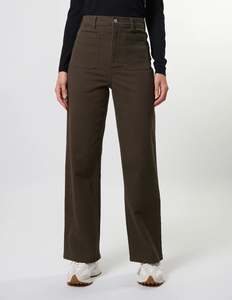 Pants And Skirts: Dina Long Pant | Dark Khaki