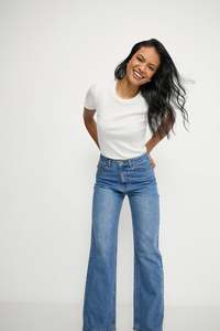 Pants And Skirts: The Icon Wide | Vintage Mid Wash