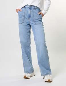 Kendall Utility Pocket Jean | Light Blue Wash