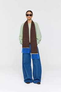 Ricochet: Lori Scarf | Brown/Cobalt/Butter