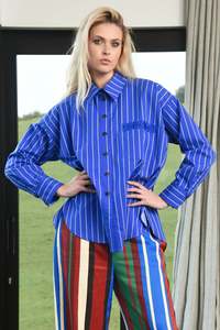 A-Shirt Your Eyes Shirt | Blue Stripe