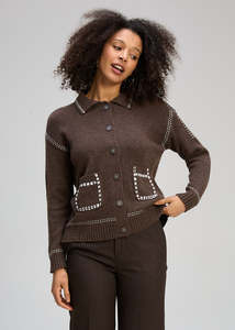 Cardigan: Tailored Cardi | Cocoa