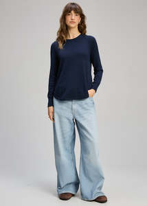 Jumpers: Rounded Bottom Essential | Dark Denim