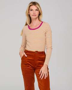 Bellissimo L/S Top | Camel/Cream