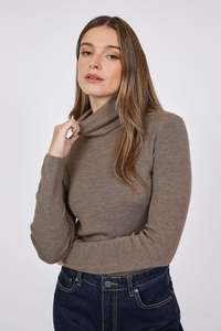 Alto Merino Roll Neck | Mushroom