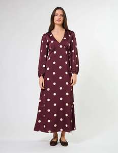 Sloane Dress | Wine Drop
