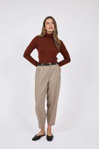 Pants And Skirts: Ligne Tapered Pant | Ecru