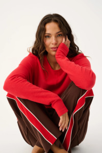 Dusty Pant | Truffle/Red