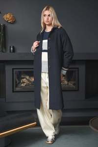 Coats Jackets: Collar Up Jacket | Navy