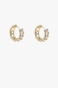 Gold Facet Luxe Hoop