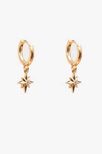 Jewellery: Petite Star Huggie | Gold