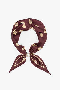 Pearl Bow Fasten Neck Tie | Marigold
