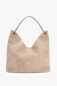 Antler: Classic Carry-All Shoulder Bag | Taupe Suedette