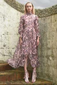 Button By Button Dress | Pink/Grey